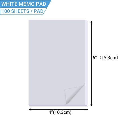 zmybcpack 20 Pack Lined Memo Pads 4”x6” Note Pads - 100 Sheets Each Lined Paper Notepad- Small Memo Scratch Pad Writing Pads(Double Sided Printed)