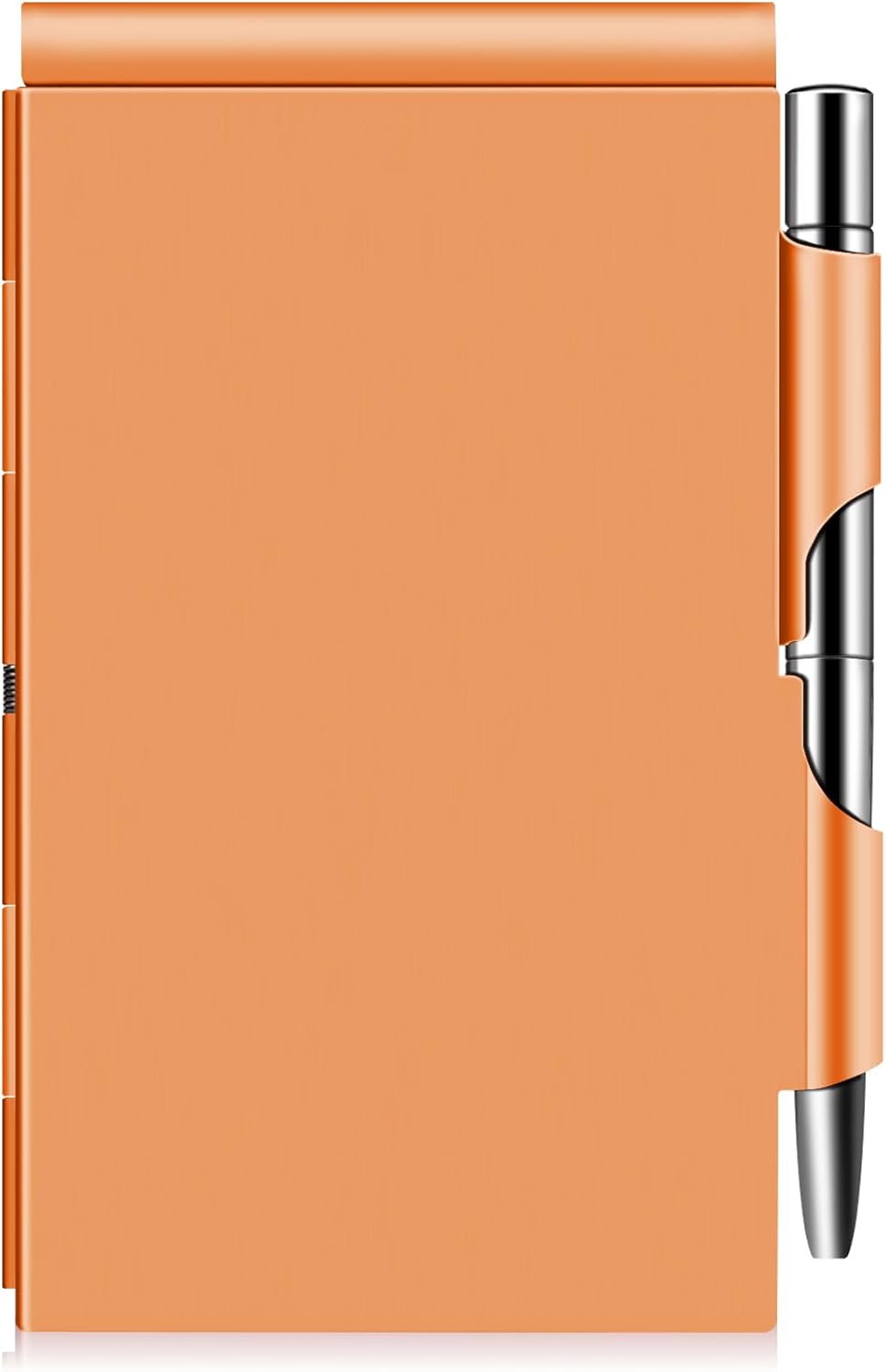 amassan Metal Small Notebook, Mini Notepad, Small Pocket Notepad Aluminum Note Case with Mini Metal Pen and 60-Page Sheets - Memo Books Note Pads(Gold)
