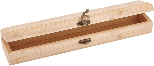 OLYCRAFT Unfinished Wood Box Jewelry Box Unfinished Wooden Artist Tool And Brush Storage Box Wood Pencil Box Small Case with Locking Clasp for Crafting Valentine's Day Easter Decoration