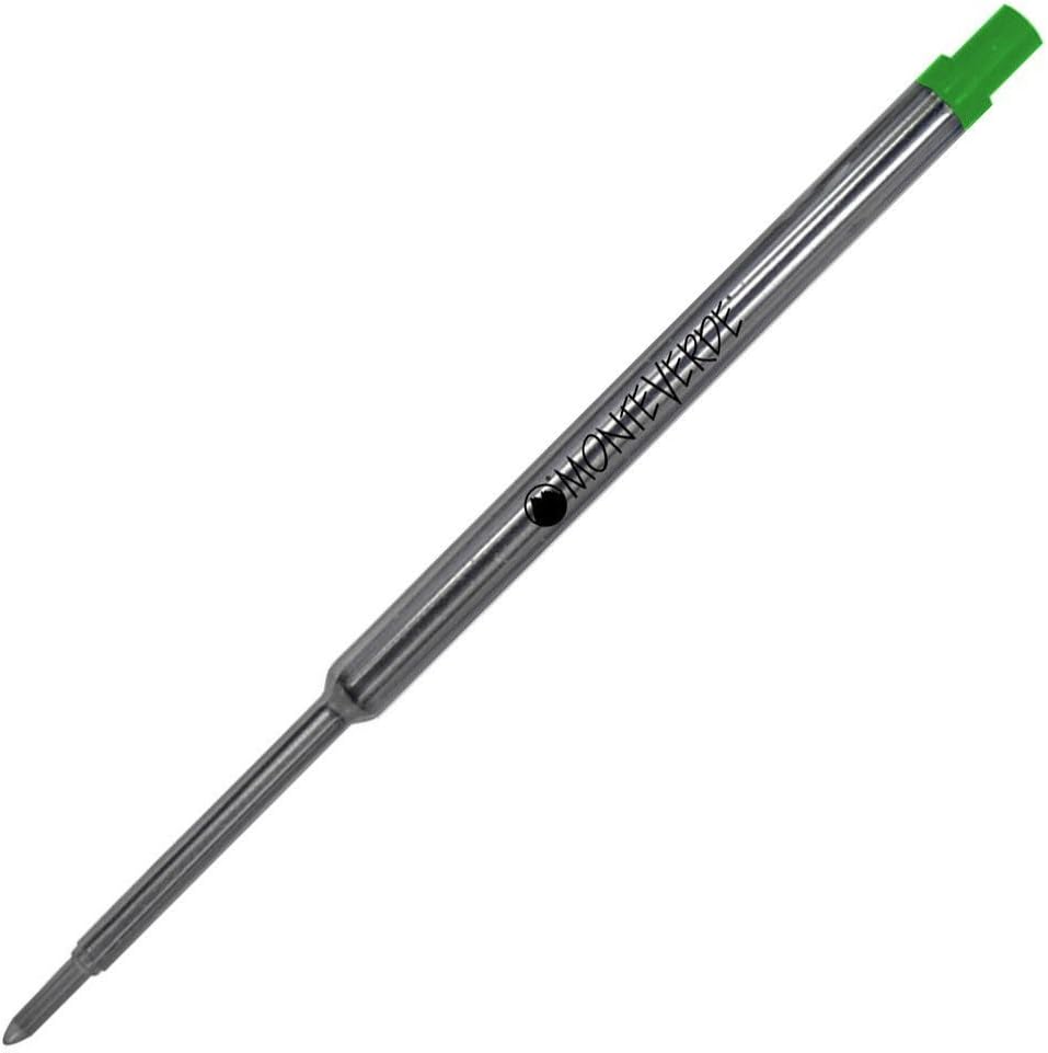 Monteverde USA Soft Ballpoint Refills to Fit Waterman Ballpoint Pens, Medium Point, Blue, 2-Pack, Smooth Writing for Creative and Professional Use
