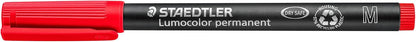 STAEDTLER Lumocolor Permanent Pen 317 Medium 1.0mm Line - Assorted Colours (Pack of 8) (317 WP8 ST), pack of 8