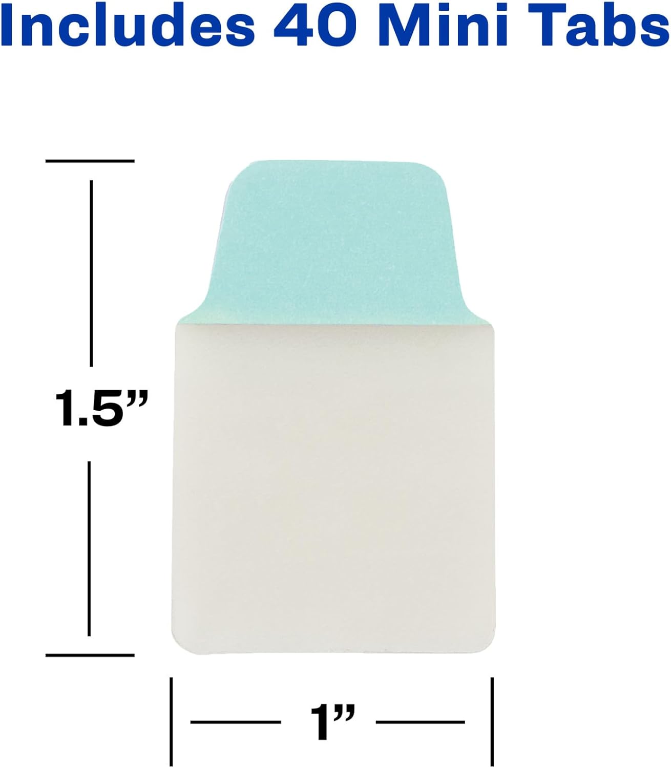 Avery Mini Ultra Tabs, 1" x 1.5", 2-Side Writable, Assorted Pastel Colors, 40 Repositionable Tabs (74761)