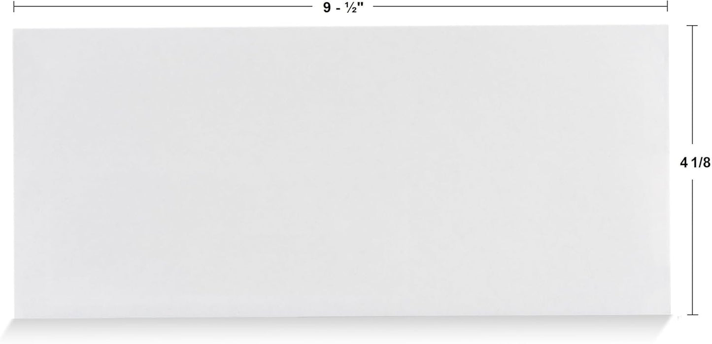 Aimoh #10 Security Self Seal Envelopes – 100 Qty |No Window, EnveGuard, 4⅛ x 9½", White, 24 LB, 100 Count (34100)