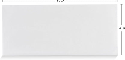 Aimoh #10 Security Self Seal Envelopes – 100 Qty |No Window, EnveGuard, 4⅛ x 9½", White, 24 LB, 100 Count (34100)