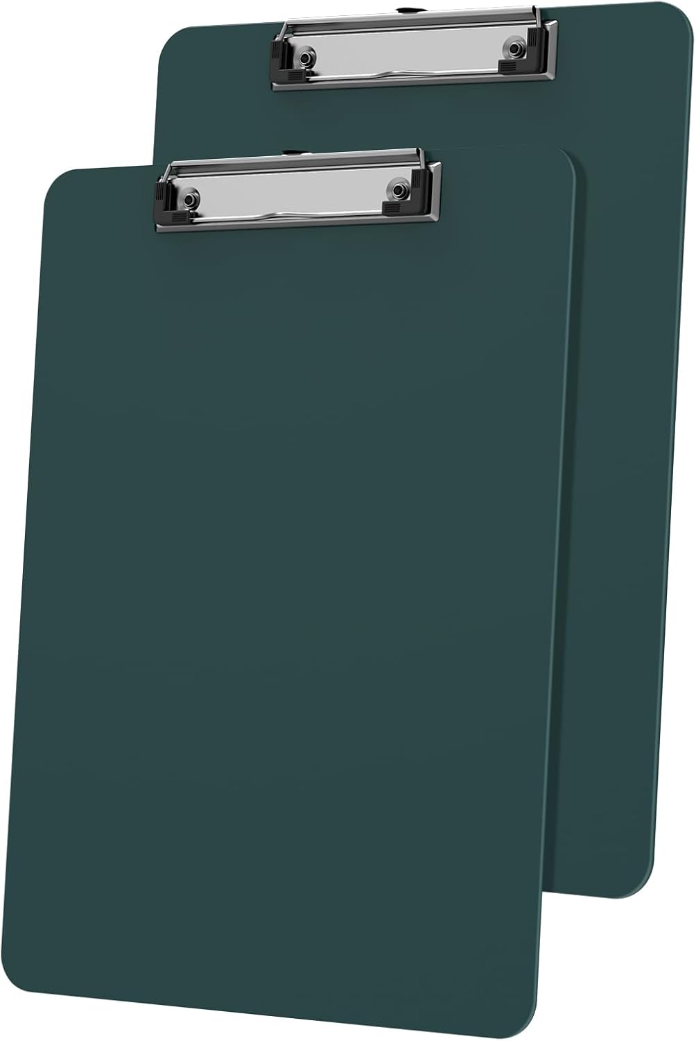 Plastic Clipboards 2 Pack, A4 Black Clip Board 8.5x11 for Classroom, Students, Kid, Woman, Size 9" x 12.5" with Low Profile Clip, Office & School Supply