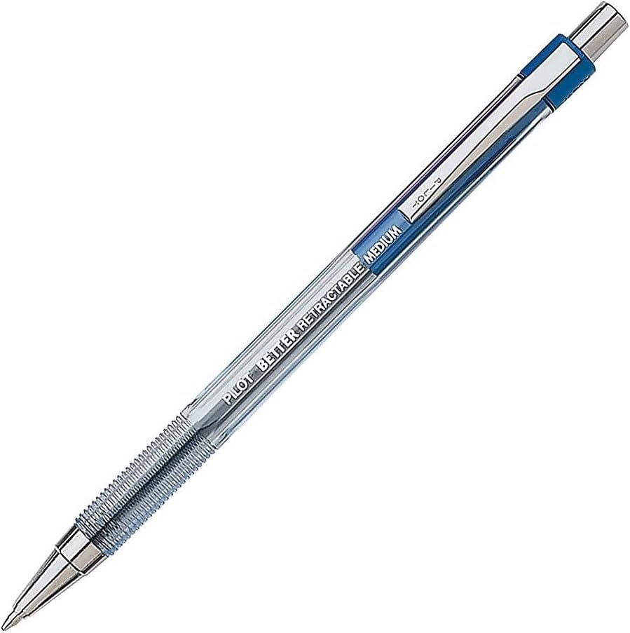 PILOT Pen 30000 The Better Ball Point Pen Refillable & Retractable Ballpoint Pens, Fine Point, Black Ink, 12-Pack