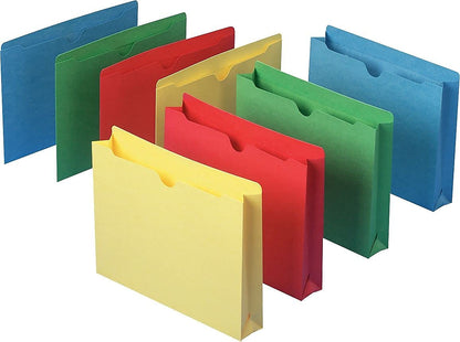 Smead File Jacket, Reinforced Straight-Cut Tab, Flat-No Expansion, Letter Size, Manila, 100 per Box (75500)
