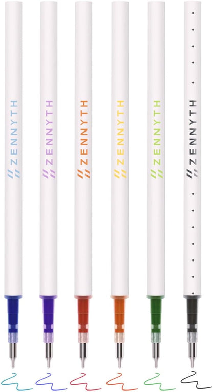 10 Pieces Gel Ink Pen Refills Replaceable Ballpoint Black Ink Pen Refills Extra Fine Point 0.5mm Smooth Writing for Office School Supplies (Black Ink)