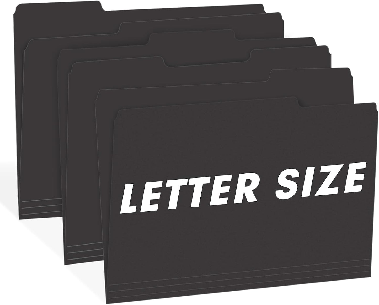 RAZCC File Folders, 100-Pack, 1/3 Cut, Letter Size, Yellow, Great for Organizing and Easy File Storage