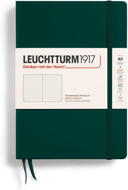 LEUCHTTURM1917 - Notebook Hardcover Medium A5-251 Numbered Pages for Writing and Journaling (Navy, Ruled)