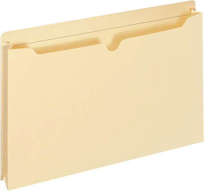 Office Depot Manila Double-Top File Jackets, 2in. Expansion, Letter Size, Pack of 25, 458161OD