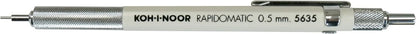 KOH-I-Noor Rapidomatic Mechanical Pencil, .5mm Lead, White, 1 Each (5635)