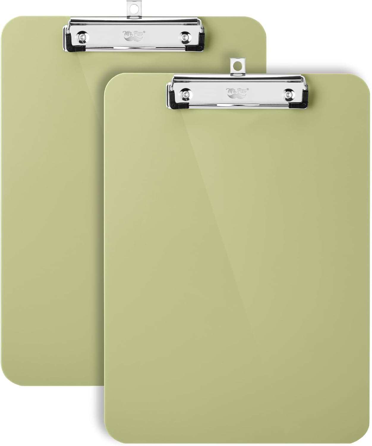 Mr. Pen- Plastic Clipboard, 12.5" x 9", 2 Pack, Clipboard Plastic, Low-Profile Metal Clip with Retractable Hanging Hole