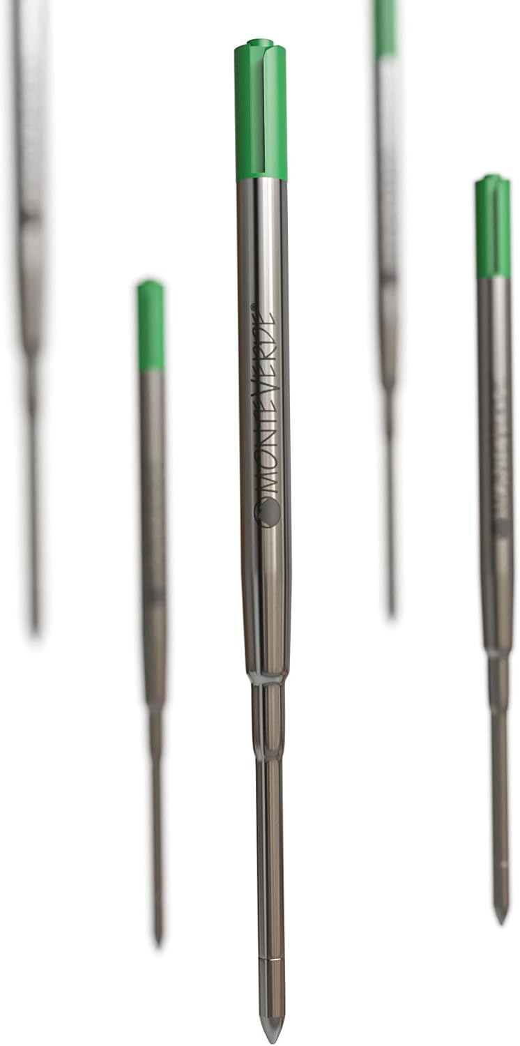 Monteverde Soft Roll Ballpoint Pen Refills to Fit Parker-Style Pens, Medium Point, Brown, 2-Pack, Smooth Writing Technology for Parker, Conklin, Schmidt, and More