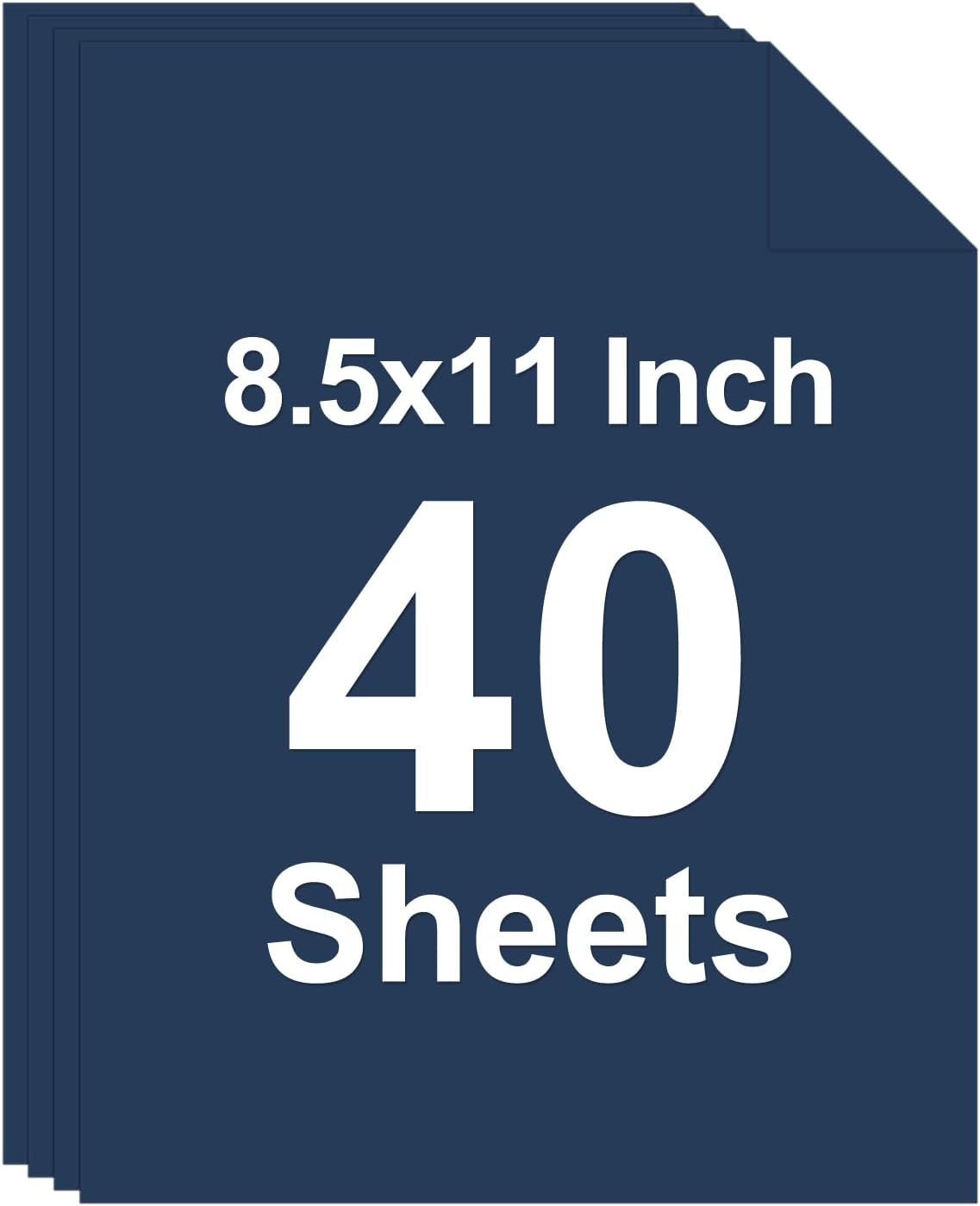 40 Sheets Colored Cardstock, 8.5 x 11 Construction Paper, Black Card Stock Paper, Cardstock Printer Paper for Halloween,Mothers Day, Christmas, Wedding Invitations, DIY Cards, Photo, Art and Crafts