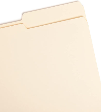 Smead File Folder, 1/3-Cut Tab, Assorted Positions, Legal Size, Manila, 100 per Box (15330)