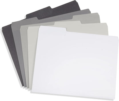 File Folder, 1/3 Cut Tab, Letter Size, Yellow, Great for Organizing and Easy File Storage, 100 Per Box