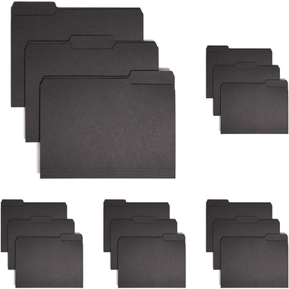 Smead Interior File Folder, 1/3-Cut Tab, Letter Size, Aqua, 100 per Box, Expandable File Folders for Filing Cabinet