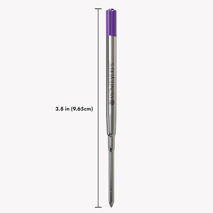 Monteverde Soft Roll Ballpoint Pen Refills to Fit Parker-Style Pens, Medium Point, Brown, 2-Pack, Smooth Writing Technology for Parker, Conklin, Schmidt, and More