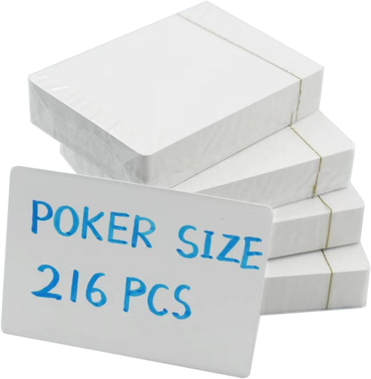 Yuanhe Blank Playing Cards to Write on Poker Size 216PCS Printable Flash Cards for DIY Games