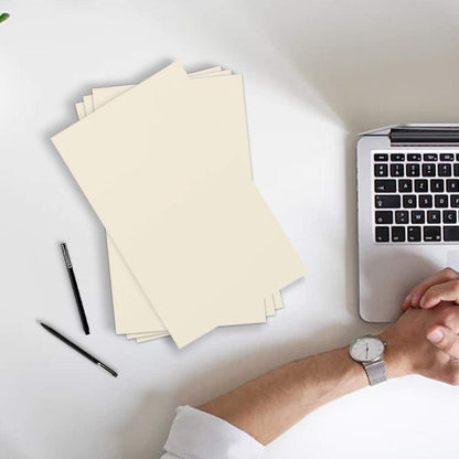 JAM PAPER Vellum Bristol 65lb Cardstock - 8.5 x 11 Coverstock - 147 gsm - Cream - 50 Sheets/Pack