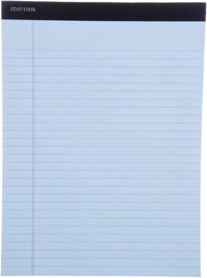 Mintra Office White Legal Pads – Ruled Notepads and Micro-Perforated Sheets, Ideal for Writing, Note-Taking & Creativity, Office, or Professional Use, Basic Pad 6 pack, 8.5"x11" (Narrow Ruled)