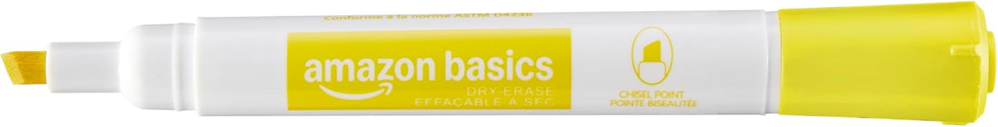 Amazon Basics Low-Odor Dry Erase Whiteboard Markers, Fine Tip, Quick-Dry, Black, 36-Pack