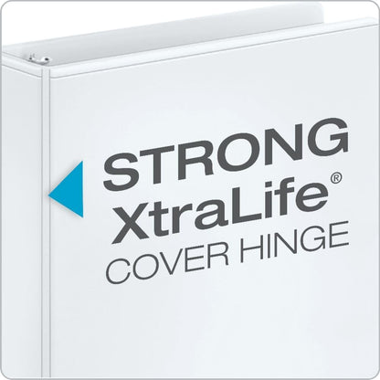 Cardinal Performer 3-Ring Binders, 3", Non-Locking Slant-D Rings, 725-Sheet Capacity, ClearVue Presentation, Non-Stick, PVC-Free, White, 4-Pack (27600)