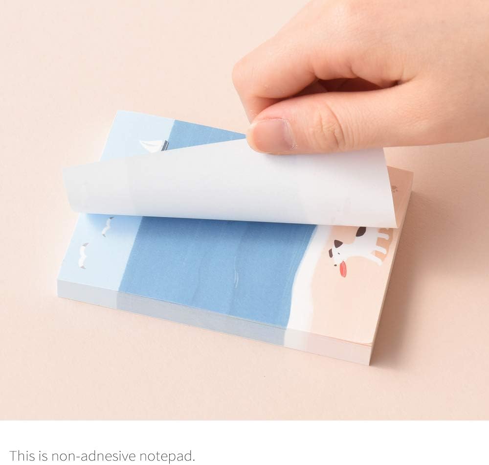 Monolike Memopad Memories design B SET - 4 Packs, 4 Different Designs, 100 Sheets Per Pad, Total 400 Sheets, Note pads, Writing pads, 3.15 x 4.17 Inches