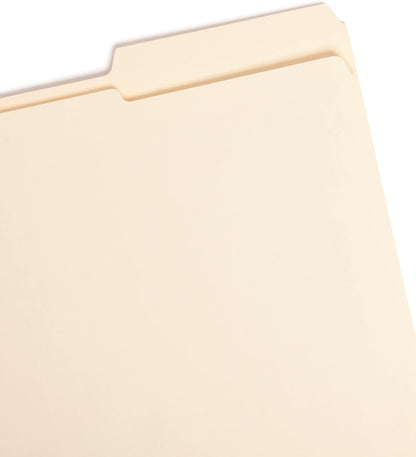 Smead File Folders Letter Size, Reinforced 1/3-Cut Tab, Assorted Positions, Letter Size, Manila Folders 8.5 x 11, 100 per Box (10334)