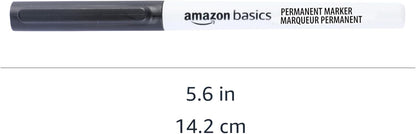 Amazon Basics Ultra Fine Point Permanent Markers for Drawing, Writing and Doodling, Quick Drying, Fade Resistant, Black, 24-Pack