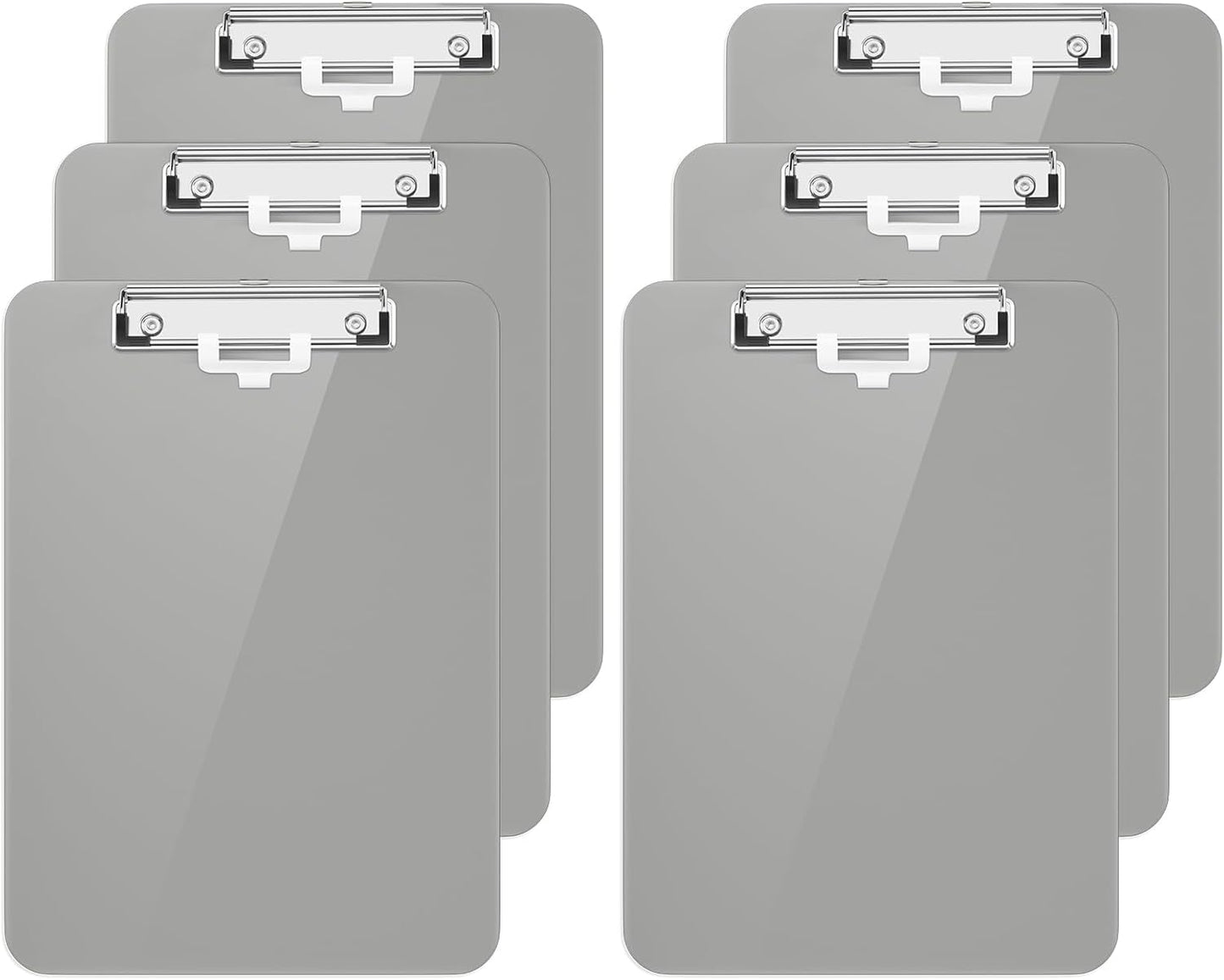 Hongri Plastic Clipboard, White 8.5x11" Clipboard, A4 Letter Size Clipboards for Nurses, Students, Office and Women, Clipboard with Pen Holder and Low Profile Clip, Size 12.5 x 9 Inch(White)