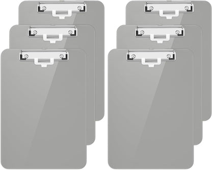 Hongri Plastic Clipboard, White 8.5x11" Clipboard, A4 Letter Size Clipboards for Nurses, Students, Office and Women, Clipboard with Pen Holder and Low Profile Clip, Size 12.5 x 9 Inch(White)