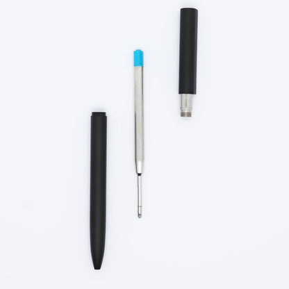 DunBong Pen Refills, Black Ink Refill Pack of 5, Replaceable Ballpoint Pen Refills, Medium Point Metal Refill (Black)