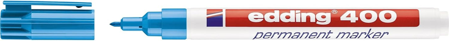 edding 400 Permanent Marker - Violet - 1 Pen - fine Round tip 1 mm - Waterproof, Quick-Drying, Smear-Proof pens - for Cardboard, Plastic, Wood, Metal, Glass and Fabric