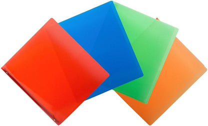 JAM PAPER Plastic 0.75 inch Binder - Clear 3 Ring Binder - Sold Individually