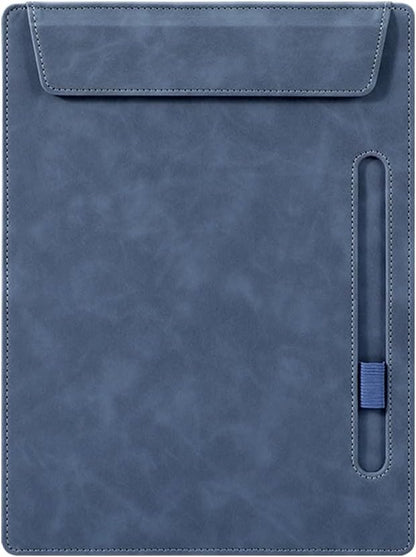 A4 Leather Clipboard Folder, Binder clipboard A4 Clip File, Leather Portfolio for Men and Women, Business Portfolio Binder, with 1 Pen Holder & Document Sleeve, Notepad Clipboard (Green)