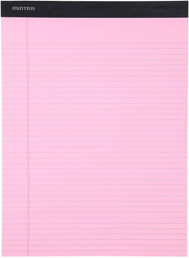 Mintra Office White Legal Pads – Ruled Notepads and Micro-Perforated Sheets, Ideal for Writing, Note-Taking & Creativity, Office, or Professional Use, Basic Pad 6 pack, 8.5"x11" (Narrow Ruled)