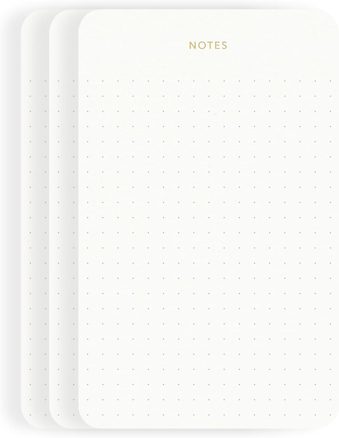 Pinesman - Elegant Desk Notepads for Professionals, Executive's Memo Pads, Minimalist, Gold Foiled, Lined Layout, 3 Pack, 225 Sheets Total (75 Each), 6.3" x 3.9”, 80 GSM, Eco-friendly, FSC™ Certified