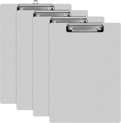 Epakh 8 Pieces Clipboard Bulks Metal Clipboard Aluminum Office Low Profile Clip Standard A4 Letter Size Metal Clip Board, Size 12.5 x 9 Inch