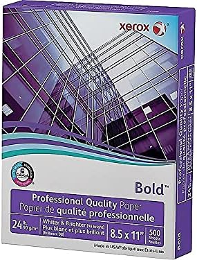 Xerox® Bold Professional Premium Quality Inkjet Or Laser Paper, 5 Reams, Letter Size, Ream Of 500 sheets, 24 Lb, 98 Brightness - 3R13038-CS