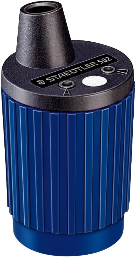 STAEDTLER Mars Lead Pointer: Rotary Mechanical Pencil Lead Sharpener for 2mm Holders, Precision Tool for Architects, Engineers & Artists, Dust Wiper & Adjustable Cone, Built-In Shavings Reservoir