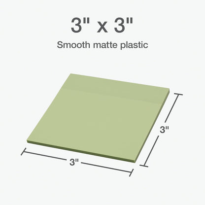 Redi-Tag Translucent Sticky Notes, Transparent Self-Stick Notes, 3" x 3", 4 Pads, 50 Notes Per Pad, 200 Sheets (1006596)