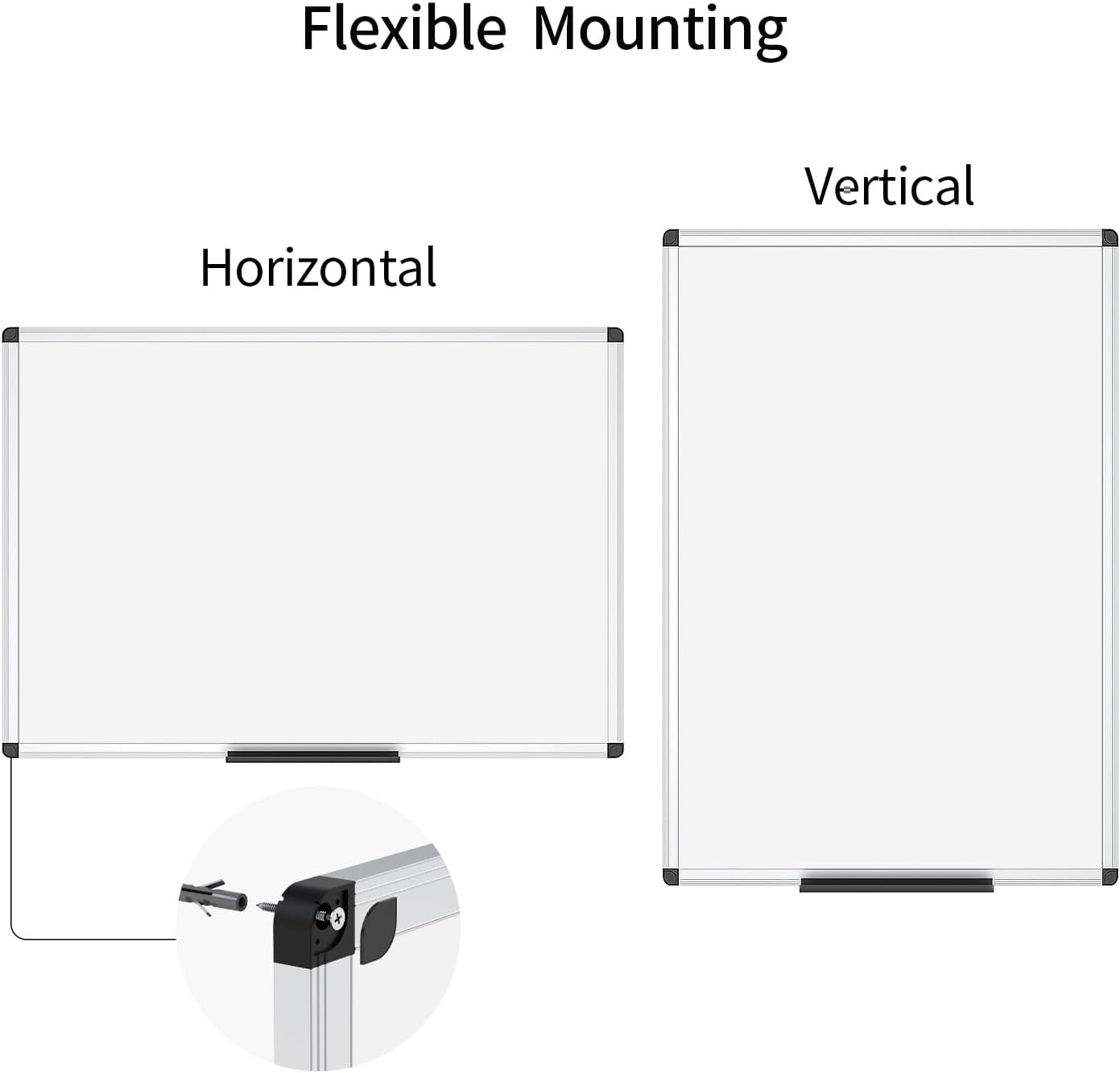 VIZ-PRO Magnetic Whiteboard/Dry Erase Board, 18 X 12 Inches, Includes 1 Eraser & 2 Markers & 4 Magnets