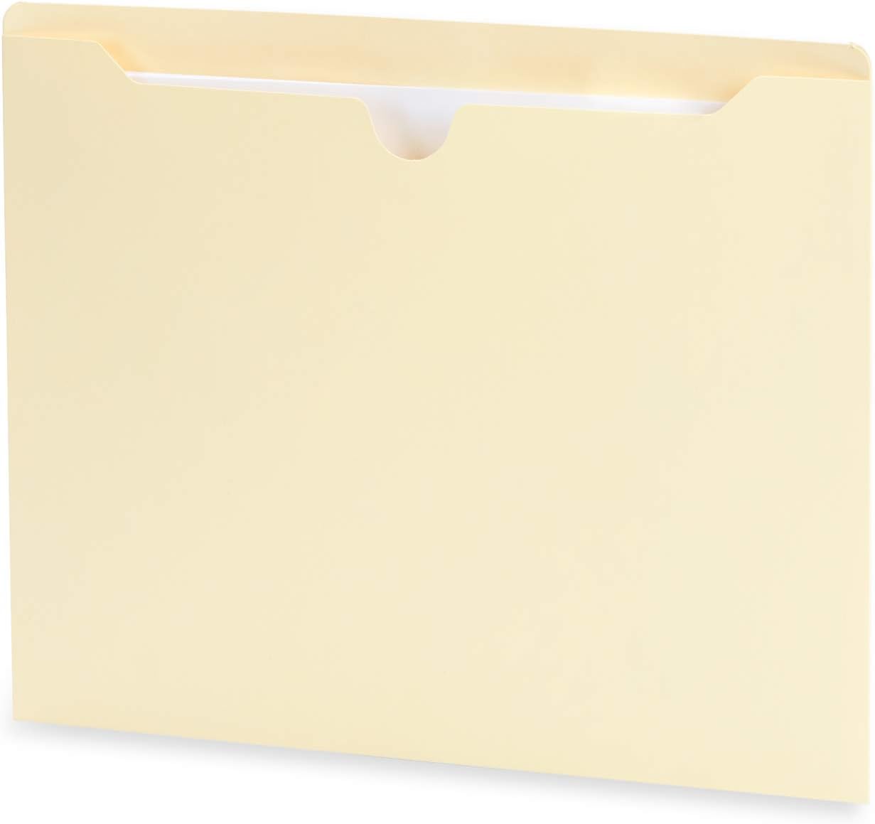 Blue Summit Supplies Manila File Jackets, Reinforced Straight Cut Tab, Designed for Use in Standard Hanging Files, Letter Size, 100 Pack