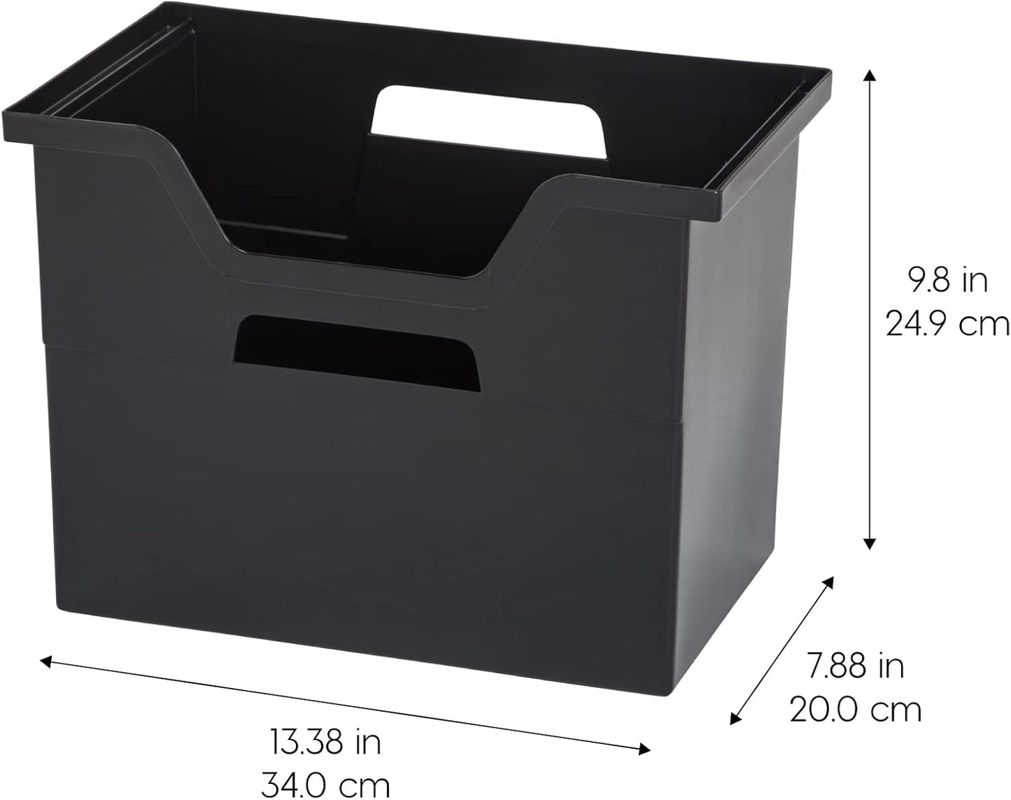 IRIS USA Magazine Holder, Compact File Storage Mini File Organizer for Desk and Home Office, Personal File Organizer for Papers and Magazines, Space-Saving Storage Set 6 Pack, Black