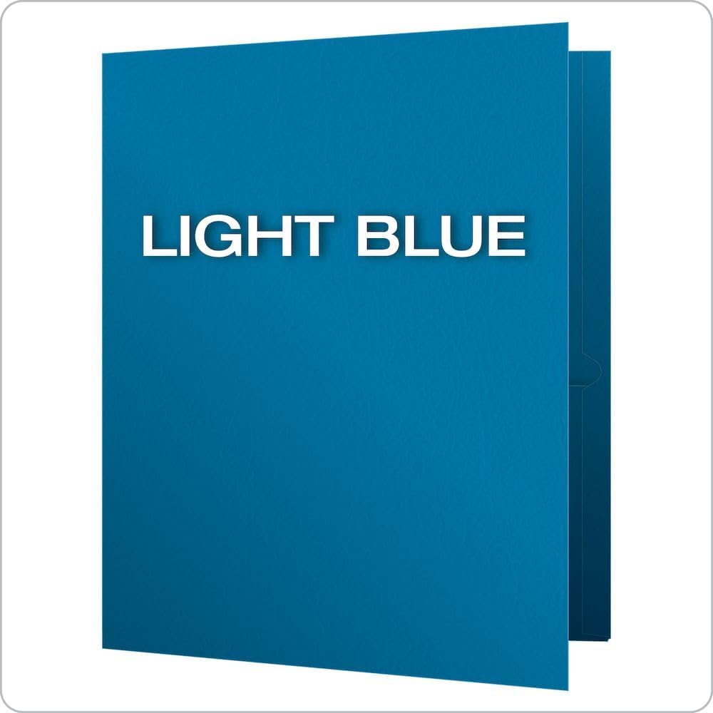 Oxford Twin-Pocket Folders, Textured Paper, Letter Size, Dark Blue, Holds 100 Sheets, Box of 25 (57538EE)
