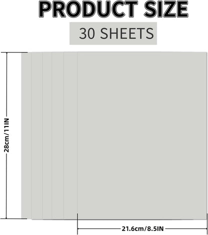 30 Sheets Sage Green Cardstock 8.5'' x 11'', 250gsm/92lb Heavyweight Cover Cardstock Paper, Thick and Smooth Card Stock Perfect for Invitations, Menus, Crafts, DIY Cards, Arts and Crafts
