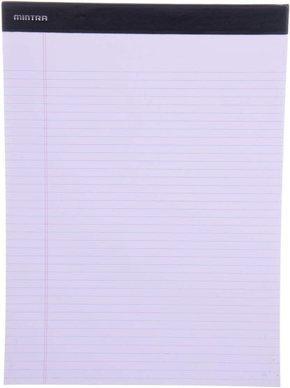 Mintra Office White Legal Pads – Ruled Notepads and Micro-Perforated Sheets, Ideal for Writing, Note-Taking & Creativity, Office, or Professional Use, Basic Pad 6 pack, 8.5"x11" (Narrow Ruled)