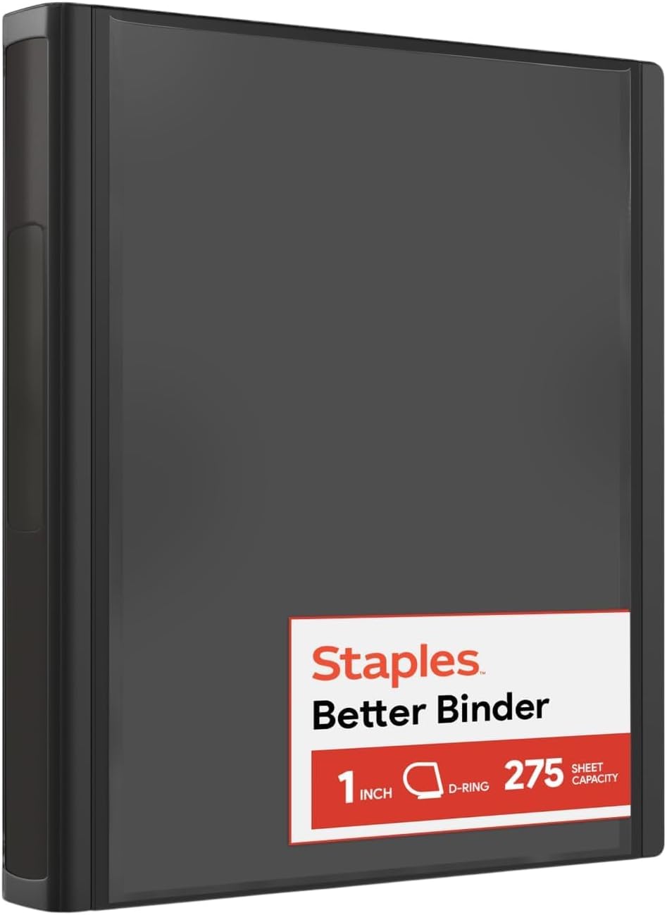Staples Better Binder 2-Inch D-Ring View Binder, Reinforced Spine, Holds Up to 540 Sheets, Teal, for Office & School
